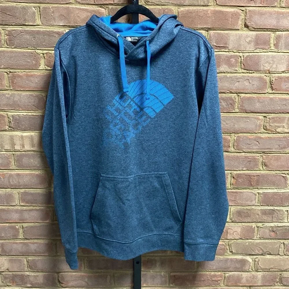 The North Face Gray/Blue Sweatshirt Hoodie Size Large